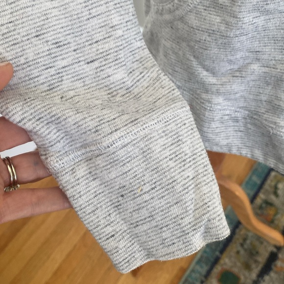 Champion Elite Gray Stripe Kangaroo Pocket Funnel Neck Pullover Hoodie - Picture 5 of 8